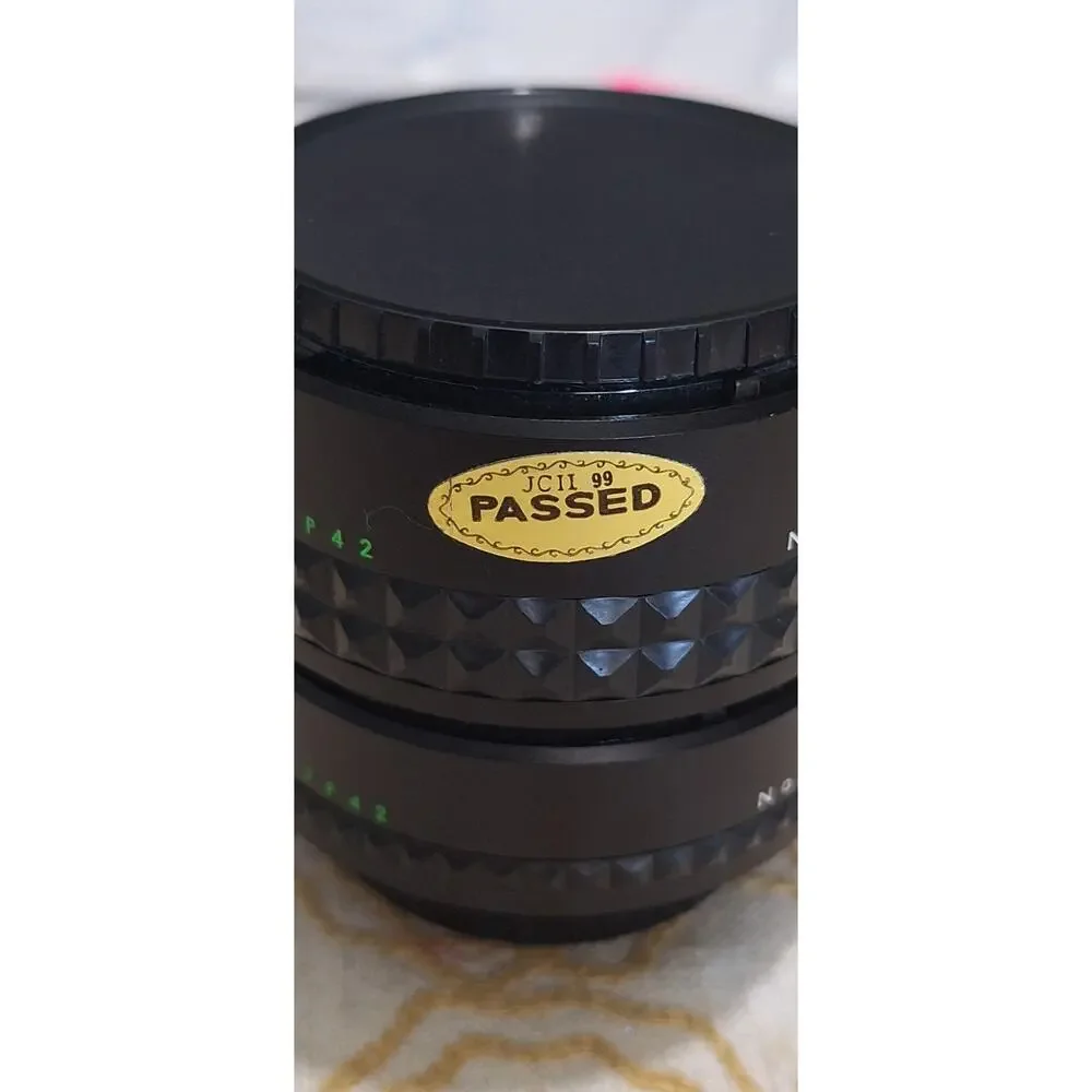 Makinon 2X converter- lenses #1 & #2- covers & case Japanese made- M42 mount nm